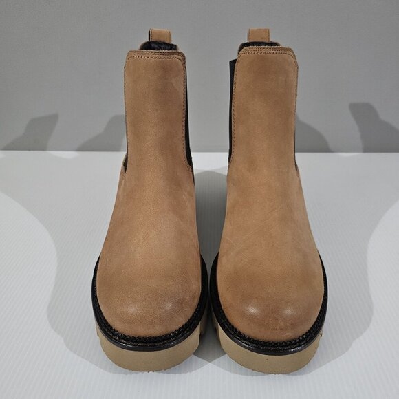 NEW Paul Green Shasta Ankle Bootie  UK Size 7 Sahara Tan Nubuck Pull On Chelsea - Picture 4 of 13